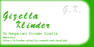 gizella klinder business card